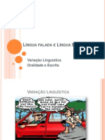 Variação linguística oral e escrita