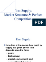 Firm Supply: Market Structure & Perfect Competition