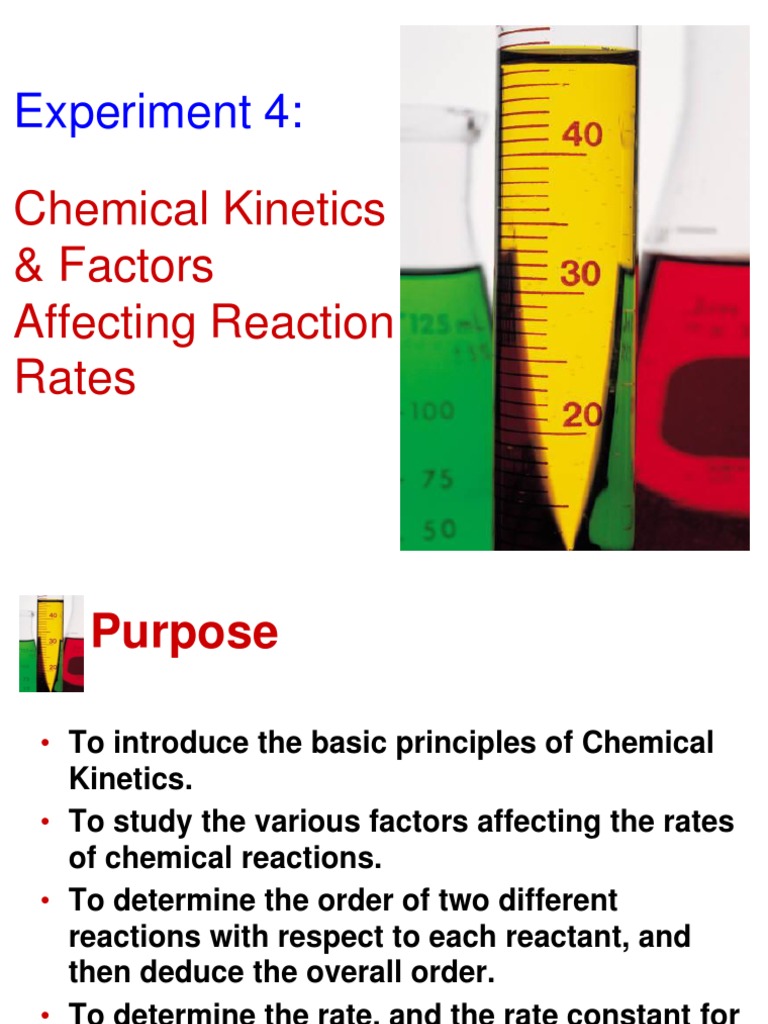 Experiment 4 Chemical Reaction Rate