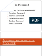 Points To Be Discussed: Execution Command Insertion Command Updation Command Deletion Command Select Command
