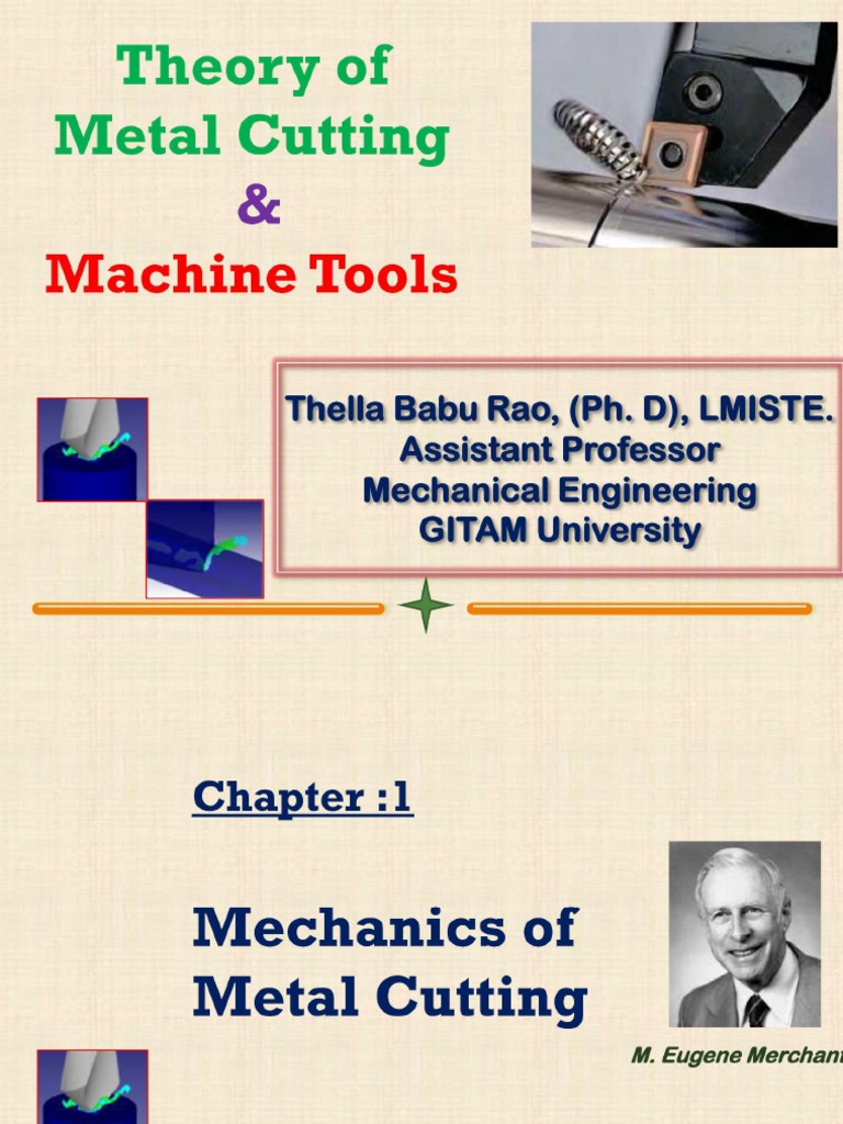 Mechanics of Metal Cutting | PDF
