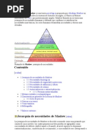 La Pirámide de Maslow Es Una Teoría Psicológica Propuesta Por Abraham Maslow en Su Obra