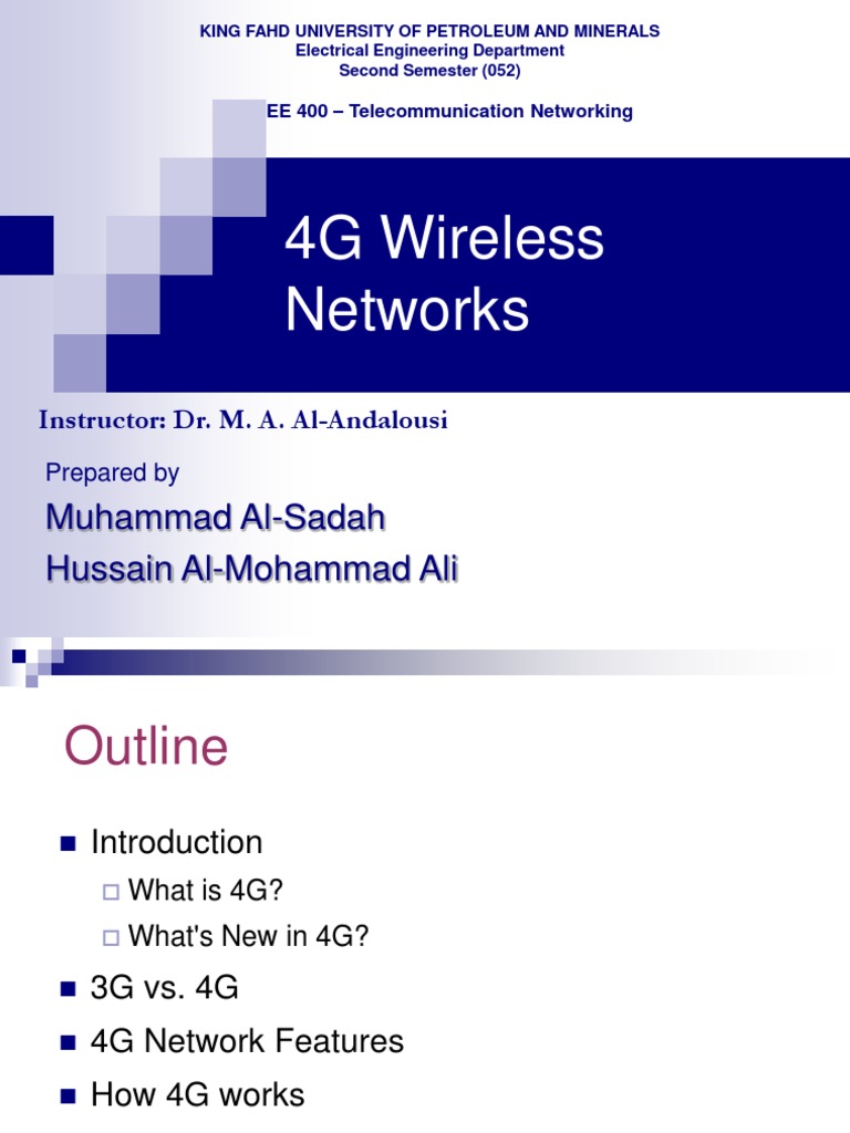 Presentation On 4G | PDF | 4 G | 3 G