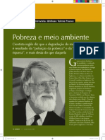 Entrevista com botânico sobre pobreza e meio ambiente