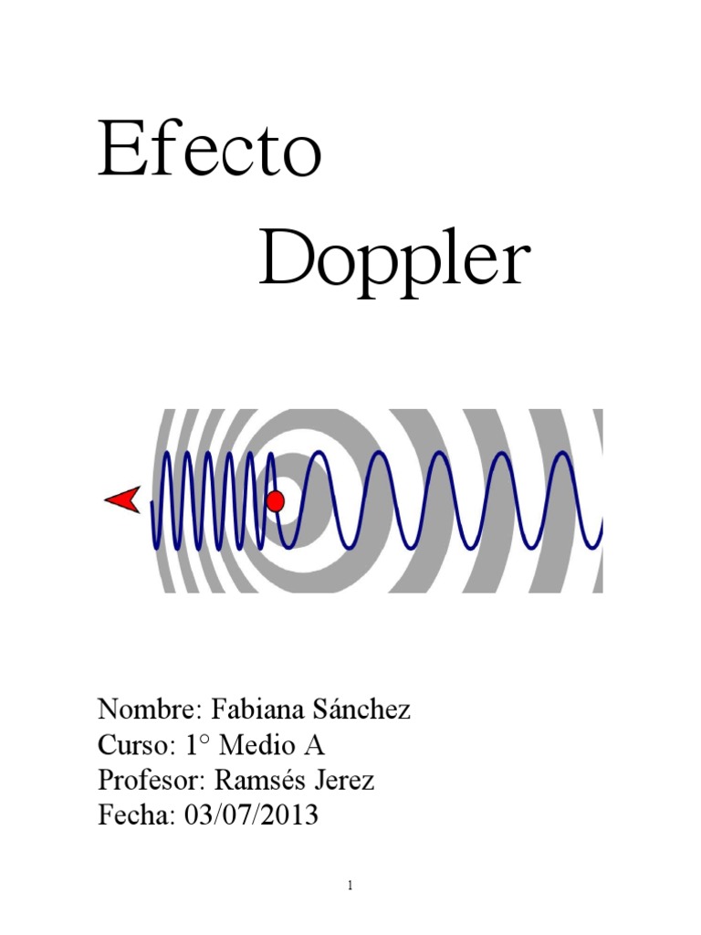 Efecto Doppler. Efecto Doppler Sonido