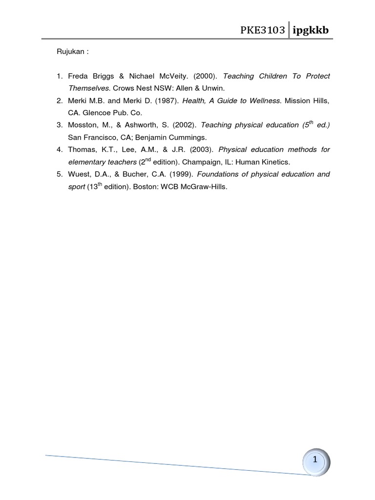 Essential References for Physical Education | PDF