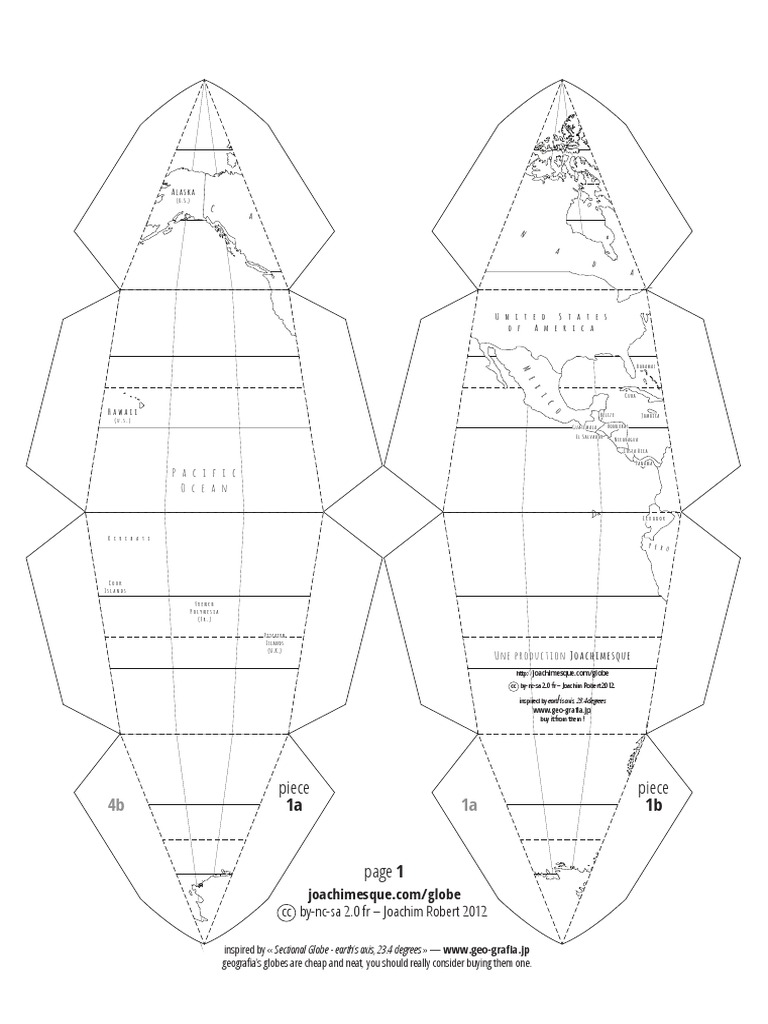 free 3d paper globe template pdf | pdf