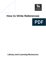 How to Write References