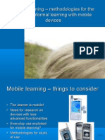 Mobile Learning - Methodologies For The Study of Informal Learning