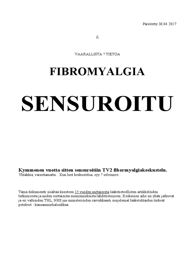 Sensuroitu Fibromyalgia PDF kuva