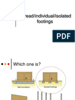 Spread/individual/isolated Footings: Course 5