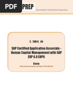 SAP C THR12 66 Certification Preparation SAP Certified Application Associate Human Capital Management With SAP ERP 6 0 EHP6