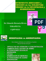 Charla de Salud Nro 07: "Tratamiento Adecuado y Prevención de Las Molestias Del Periodo de La Menopausia y Andropausia"