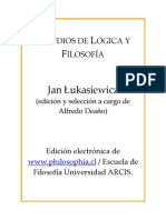 Łukasiewicz, Jan  - Estudios de lógica