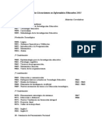 Plan de Estudios Lic. en Informática Educativa Cohorte 2013
