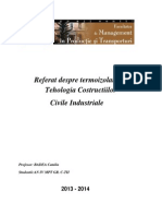 Referat Despre Termoizolatie La Tehologia Costructiilor