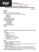 Estructura Plan de Tesis - Usmp