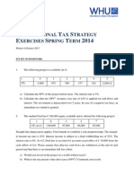 International Tax Strategy Exercises MSc Spring 2014