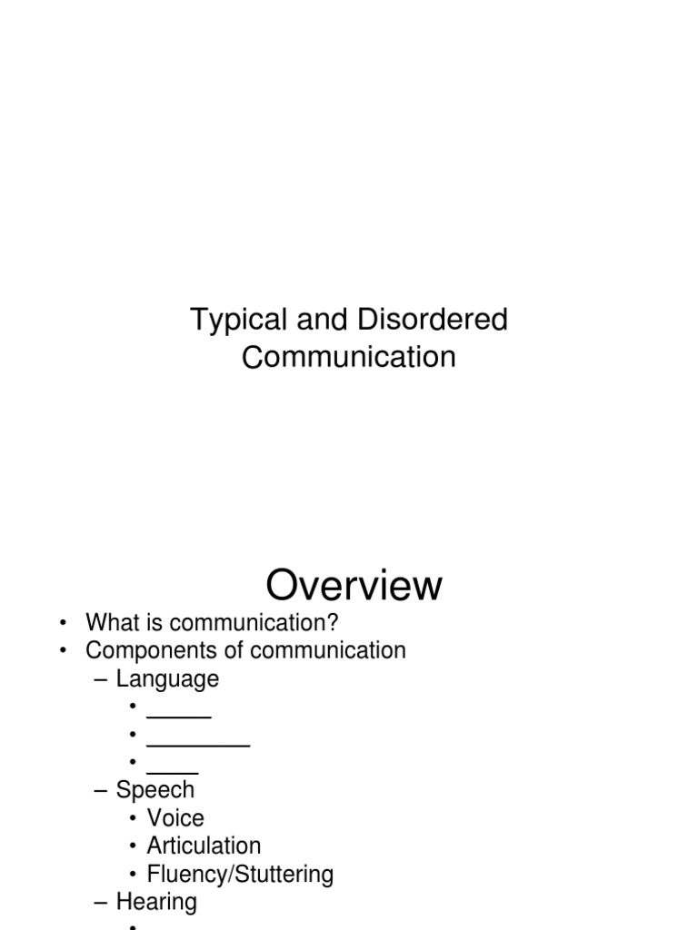 02 Typ Disordered Commu Sup 10 | PDF | Speech | Word
