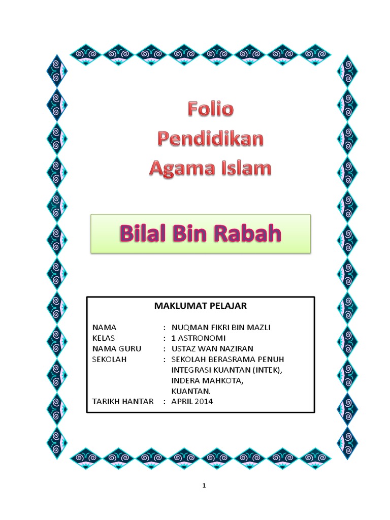Biodata Bilal Bin Rabah Pdf