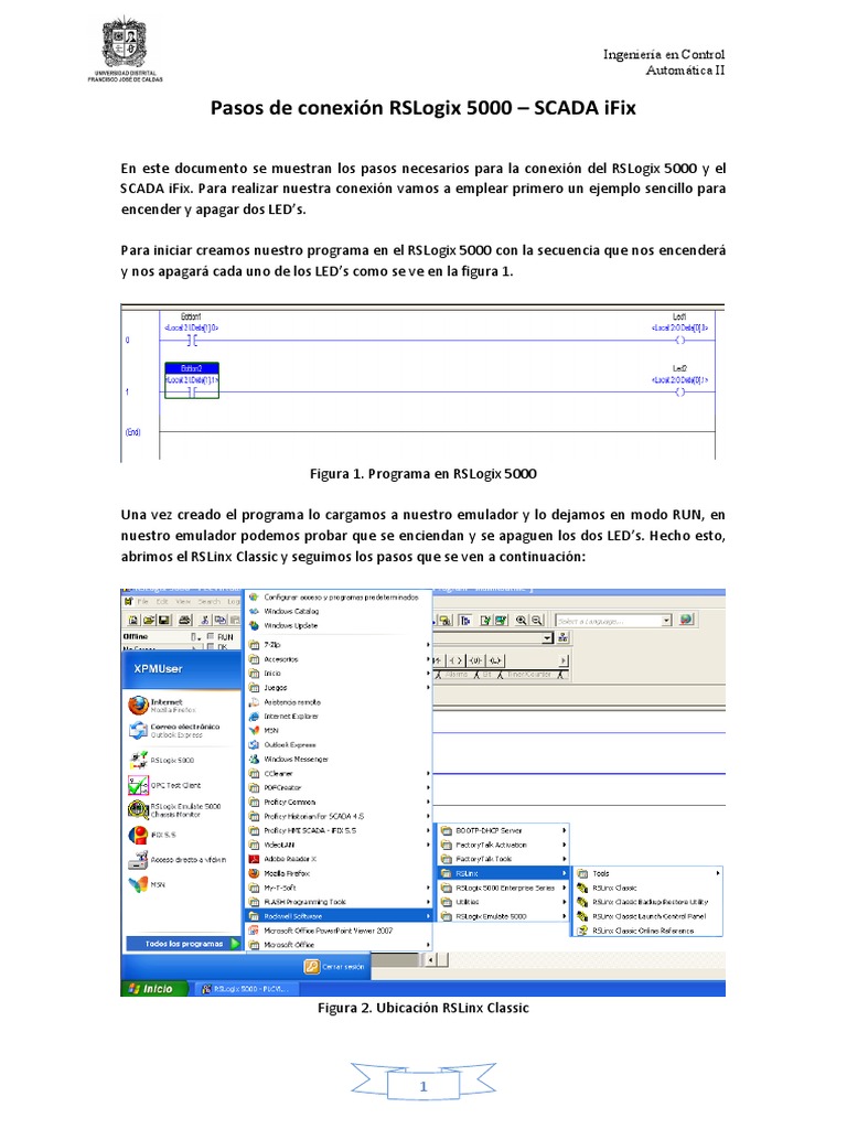 Pasos De Conexión Rslogix 5000 Pdf Descargar Gratis Pdf Scada
