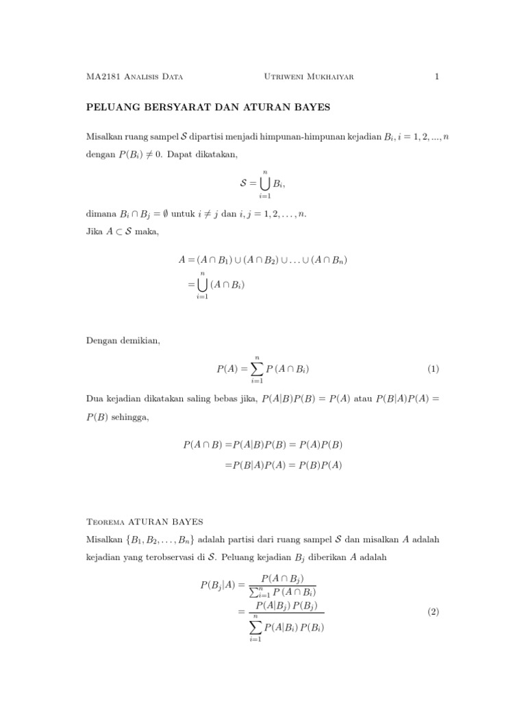 Aturan Bayes | PDF