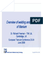 Overview of Welding and Joining of Titanium