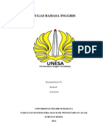 Tugas Bahasa Inggris: Universitas Negeri Surabaya Fakultas Matematika Dan Ilmu Pengetahuan Alam Jurusan Kimia 2012