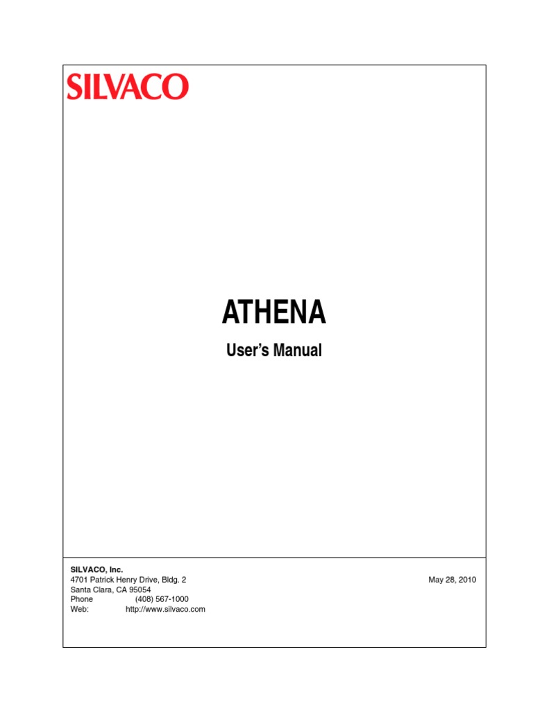 Athena Users Manual | PDF | Materials | Semiconductors