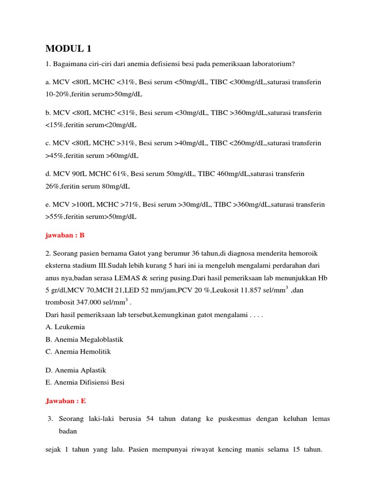 Kumpulan Soal Kelompok 2 Blok 11