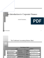 An Introduction To Corporate Finance: Aswath Damodaran