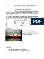 Cinética Química y Le Chatelier