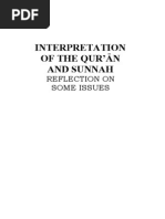 Interpretation of The Quran and Sunnah