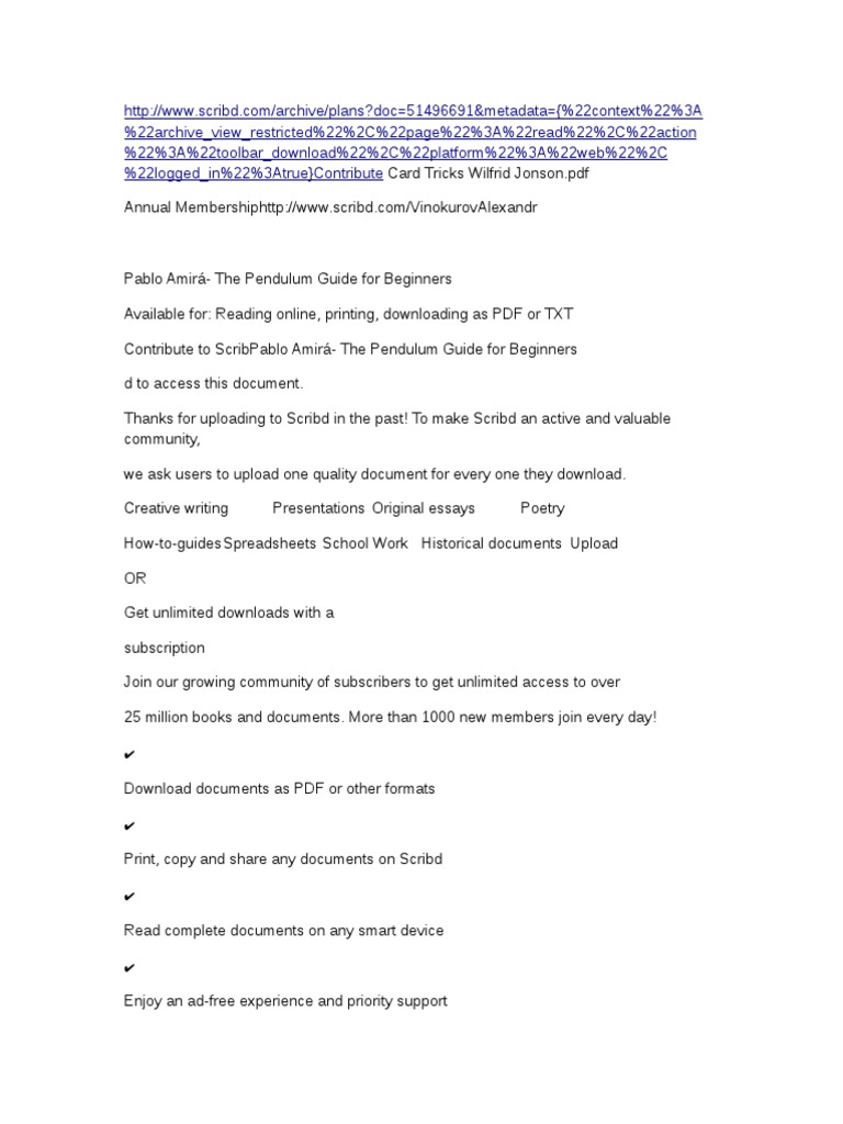 Scribd Annual Membership Options | PDF