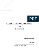Caiet Probleme - Chimie Generala