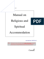 Canada - 2005 - Manual On Religious and Spiritual Accommodation