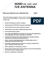 All Band Active Antenna: HF, VHF, Uhf