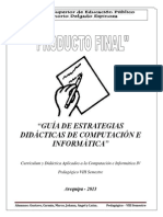 Guía de Estrategias Didácticas de Computación E Informática - VIII Semestre