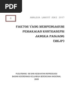 Download Faktor Yang Mempengaruhi Pemakaian Kontrasepsi Jangka Panjang MKJP by Dian Rizkiana SN215294443 doc pdf