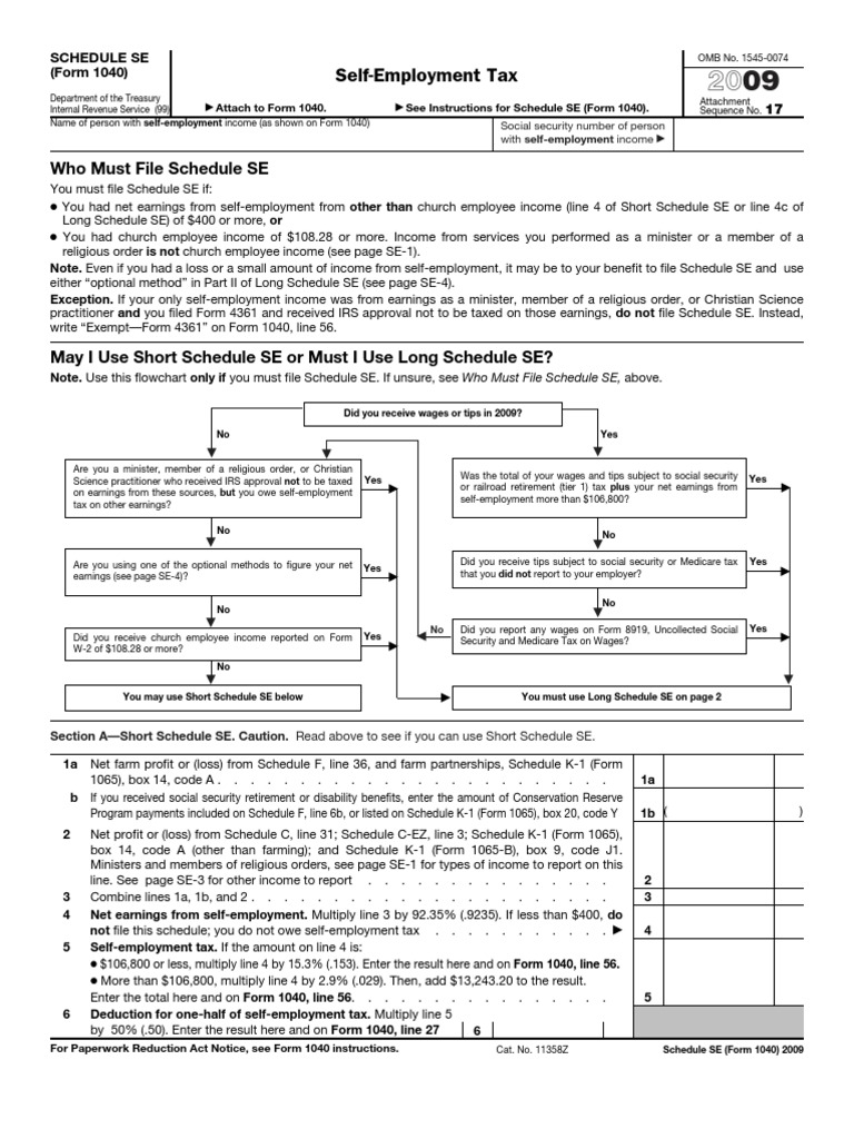 form 1065 net earnings from self employment
 Schedule Se (Form 11) | Social Security (United States ...