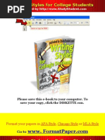 Download Writing Styles for College Students by StudyStudentcom by Peter Gallagher SN21529706 doc pdf