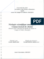 Néologie scientifique amazighe  corpus lexical de chimie - Sadik abdelaziz (Mémoire de master)