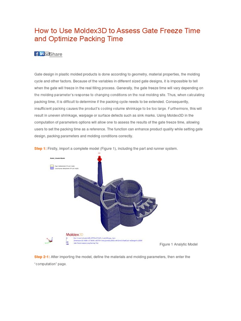 Assessing Gate Freeze Time in Moldex3D | PDF | Casting (Metalworking ...
