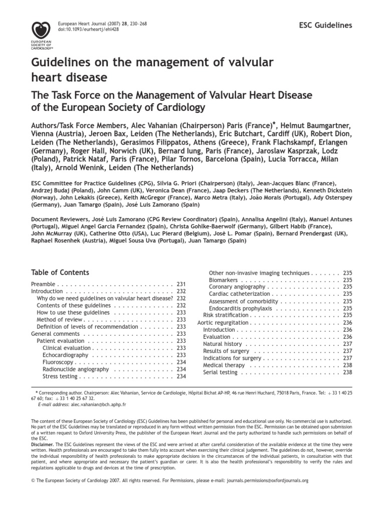Valvular Heart Disease | PDF | Coronary Artery Bypass Surgery ...