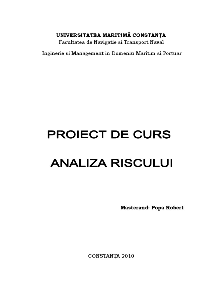 Analiza Riscului | PDF