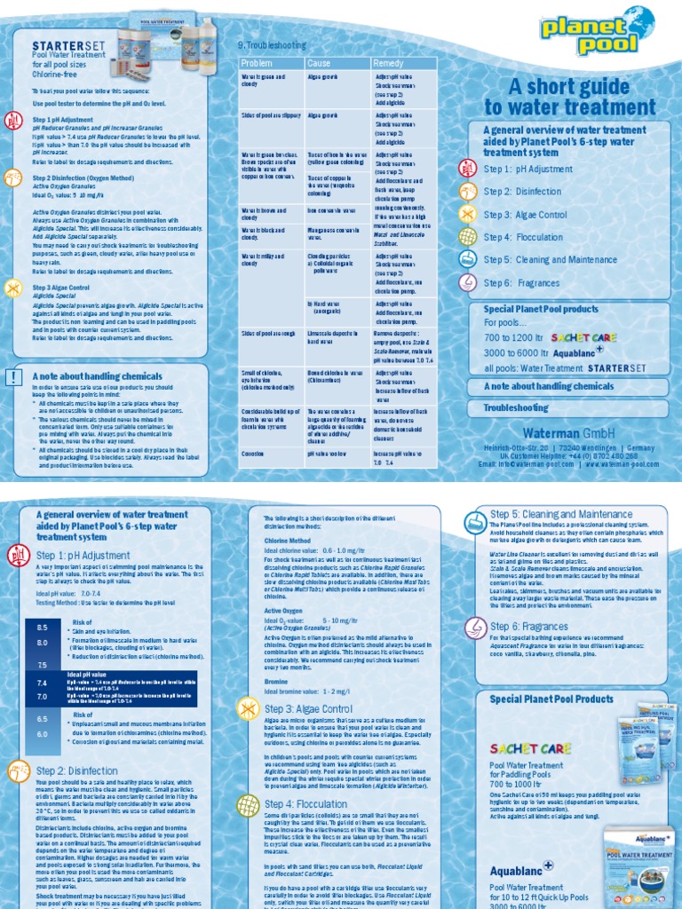 Water Treatment Guide | PDF | Water Purification | Swimming Pool
