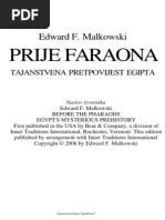 E.F. Malkowski - Prije Faraona