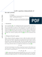 Expressing Maxwell's Equations Independently of The Unit Systems