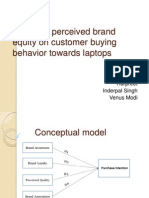Impact of Perceived Brand Equity On Customer Buying Behavior Towards Laptops