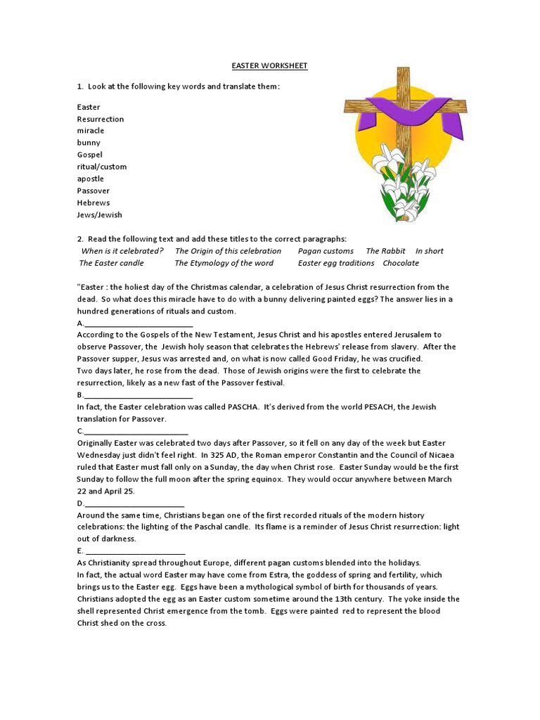 Worksheet | Easter Egg | Easter